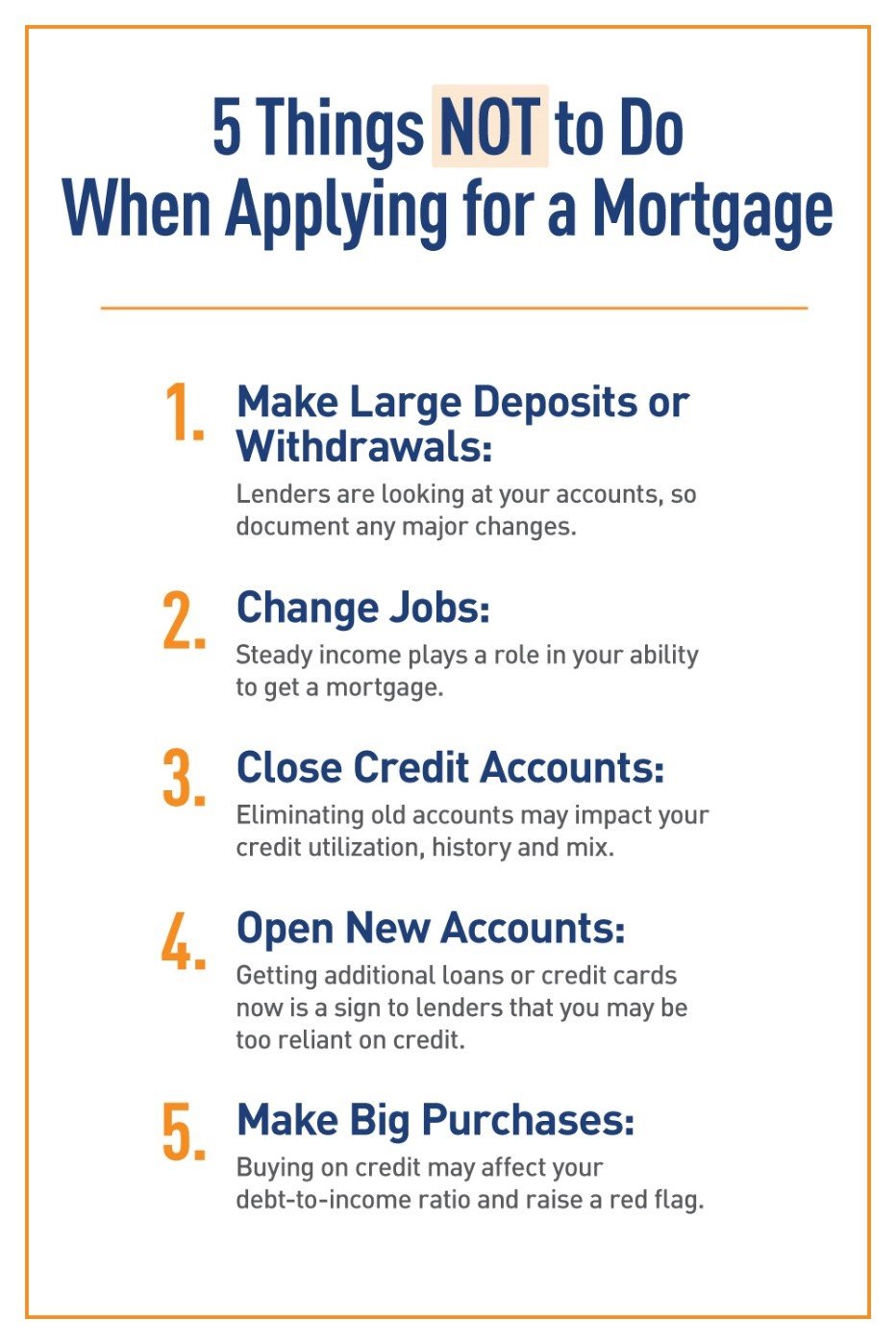 Applying for a mortgage infographic